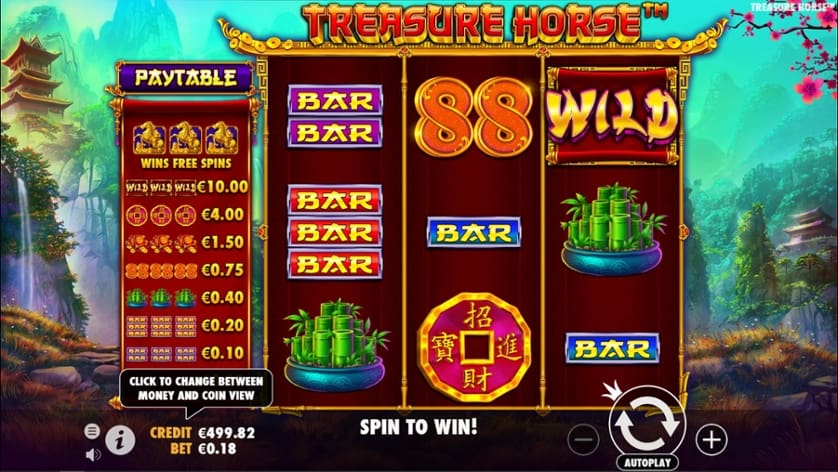 A vibrant Treasure Horse slot showcasing Eastern-inspired symbols like golden ingots, lucky coins, and a majestic horse on beautifully designed reels.

