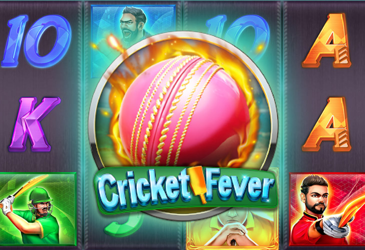 Slot Cricket Fever by CQ9, a cricket-themed slot game with vibrant symbols like bats, balls, and players, offering free spins and exciting multipliers